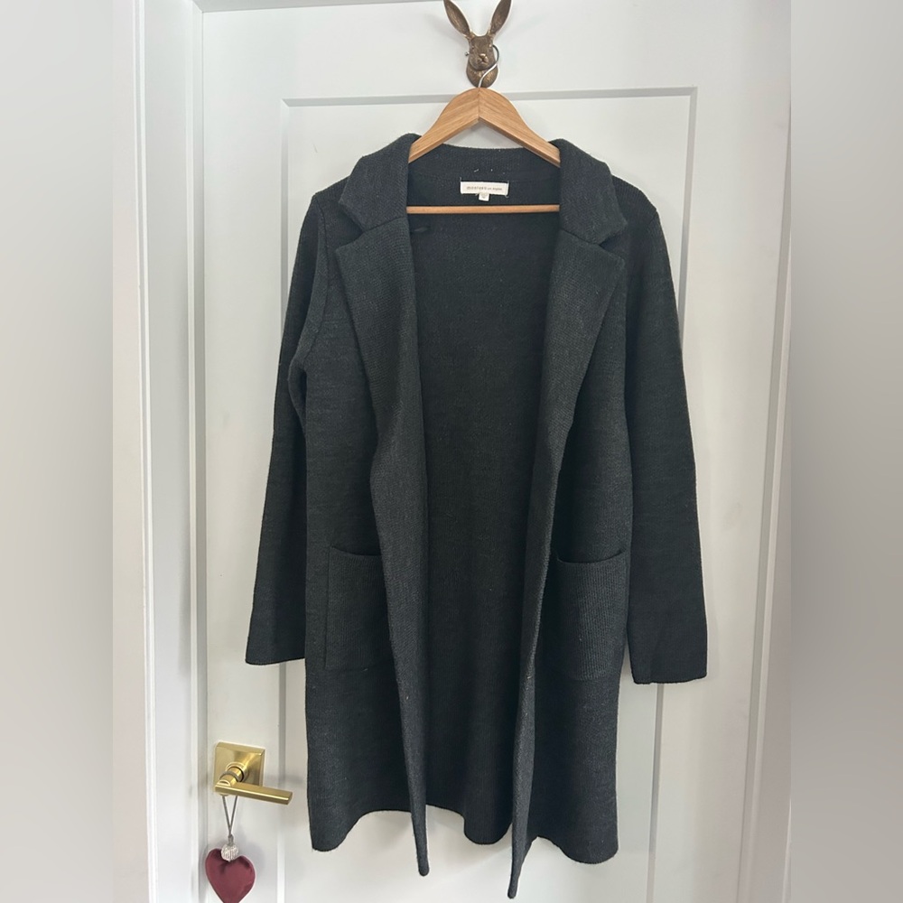 Thick grey sweater coat